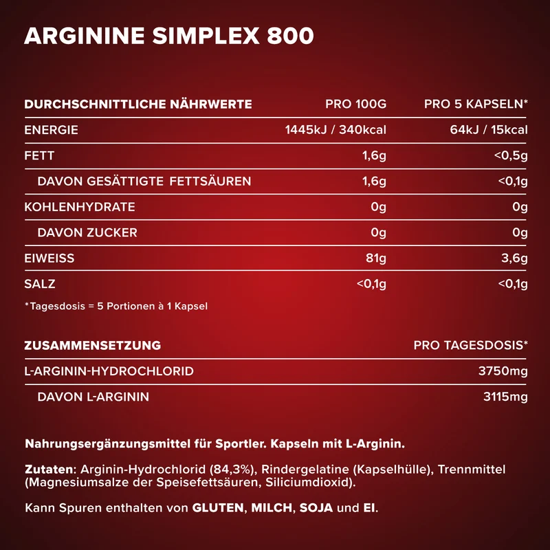 Arginin Simplex 800 - 130 Kapseln