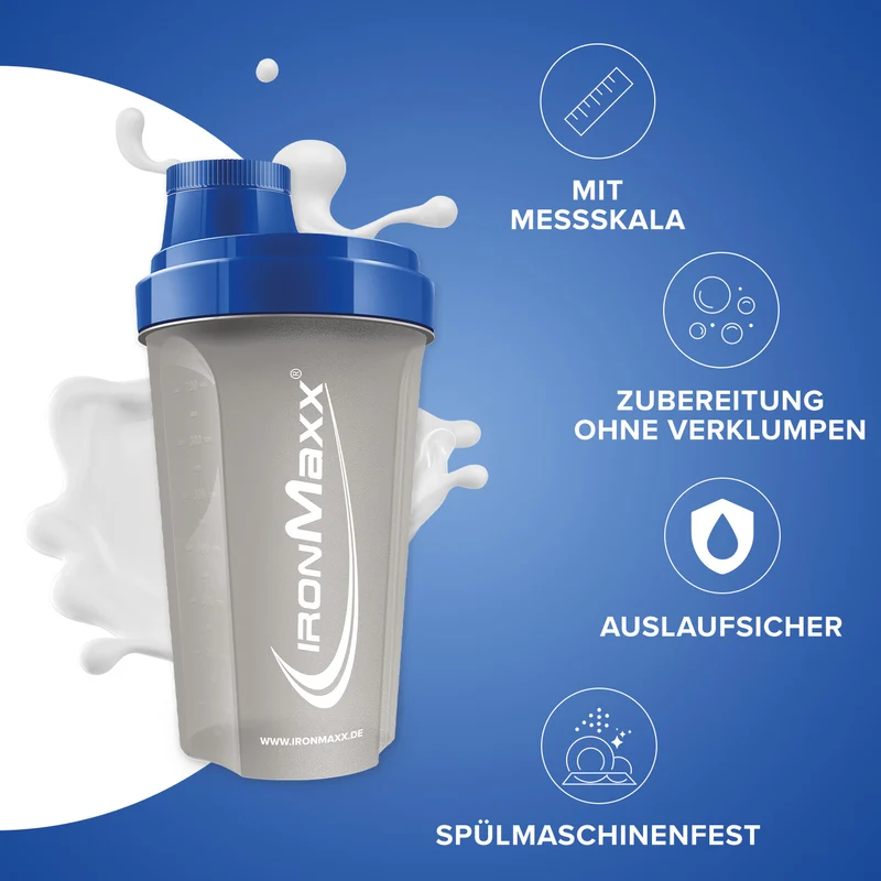 Shaker (700ml) - Transparent-Blau