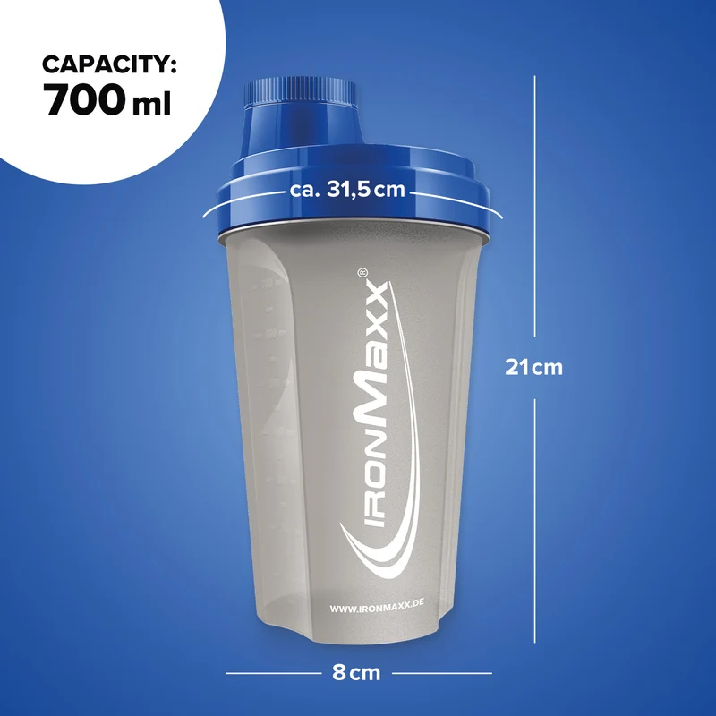 Shaker (700ml) - Transparent-Blau