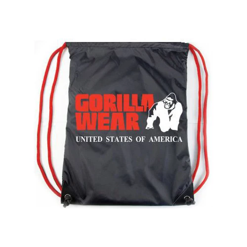 Gorilla Wear DRAWSTRING BAG, Black/Red
