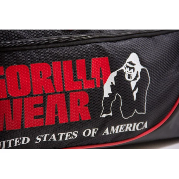 Gorilla Wear JEROME GYM BAG, Black/Red