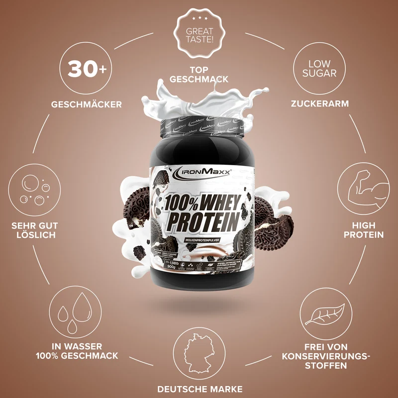 100% Whey Protein (900g) - Cookies and Cream