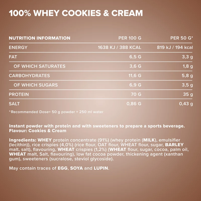 100% Whey Protein (900g) - Cookies and Cream