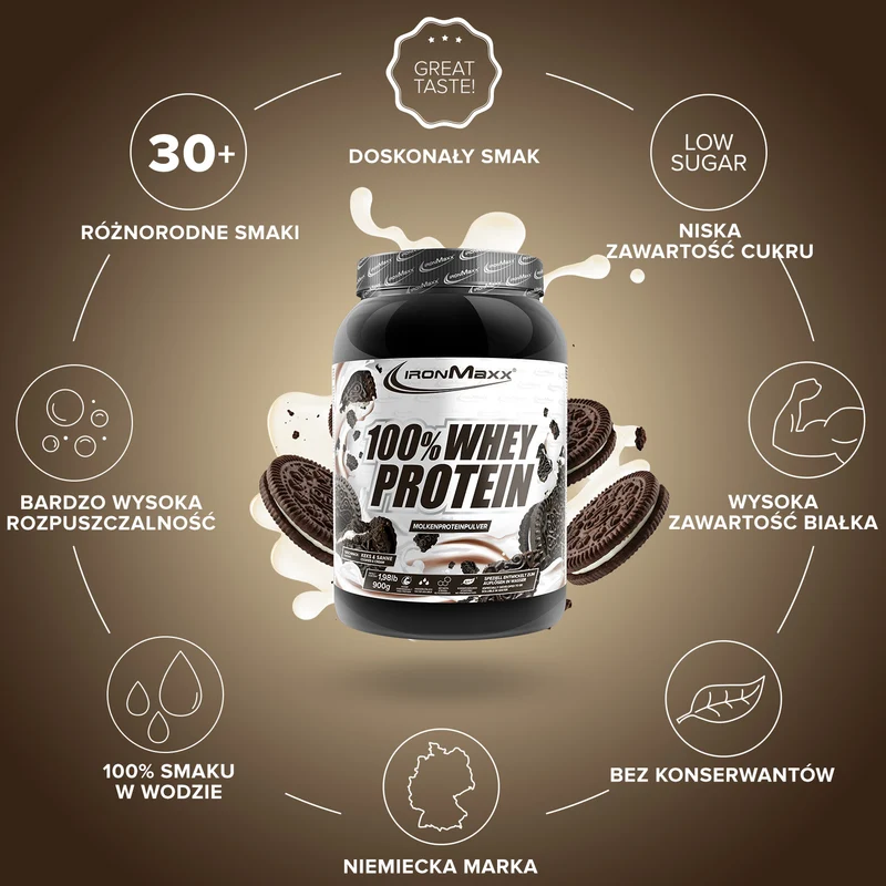 100% Whey Protein (900g) - Cookies and Cream