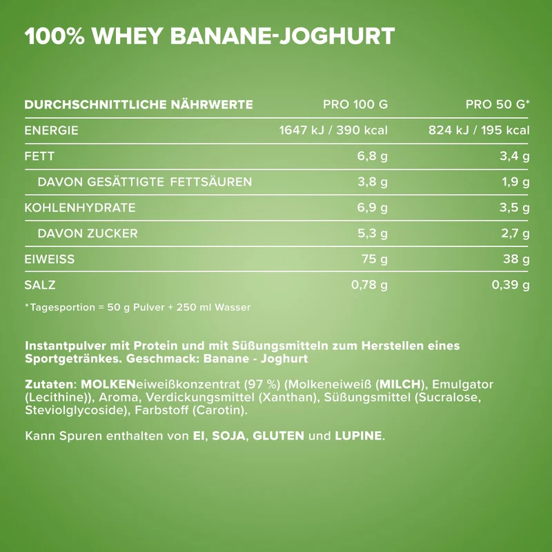 100% Whey Protein (900g) - Banane Yoghurt