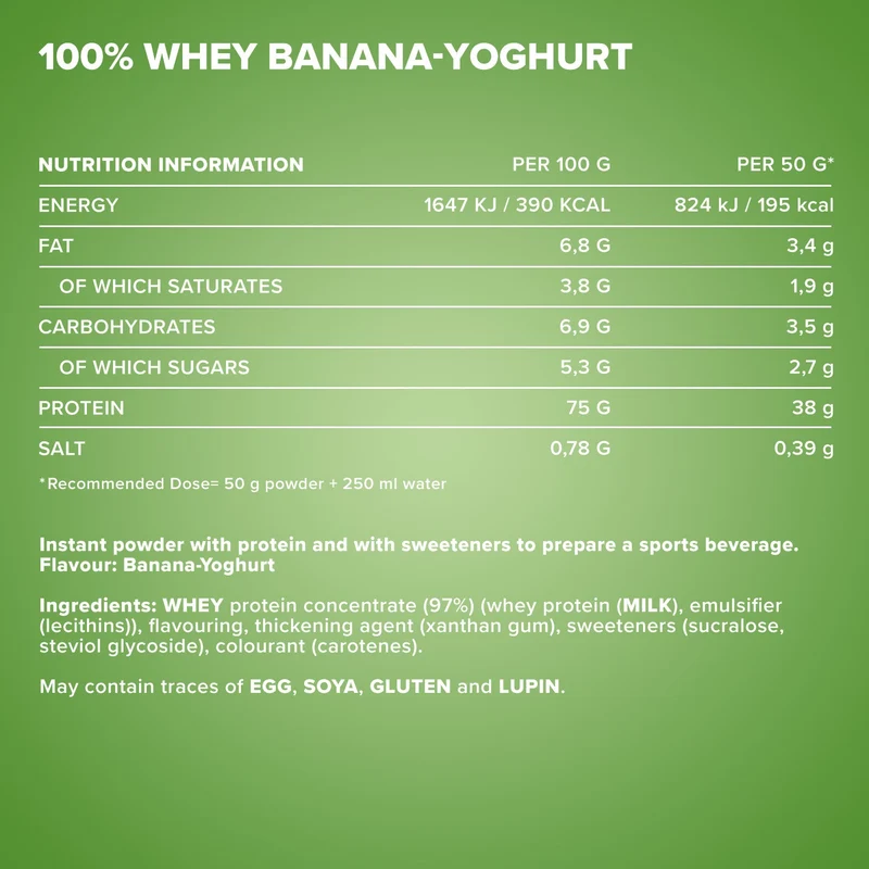 100% Whey Protein (900g) - Banane Yoghurt