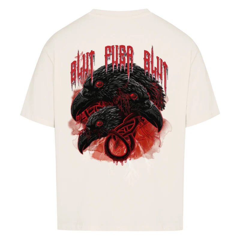 Blut für Blut - Oversized Premium Shirt Unisex Backprint