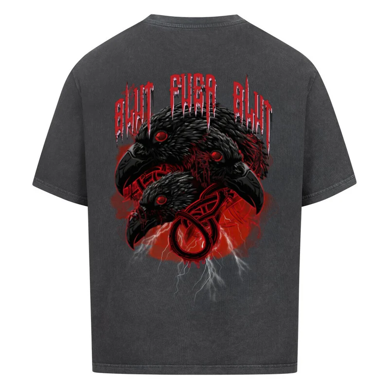 Blut für Blut - Oversized Premium Shirt Unisex Backprint