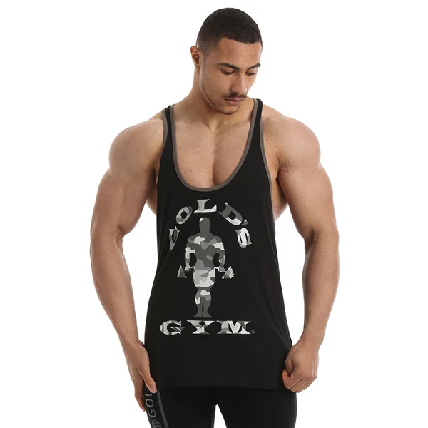 Gold's Gym CAMO JOE PRINTED VEST TANK TOP, Black