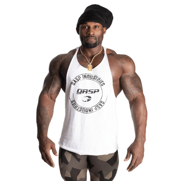 GASP STRINGER TANK TOP, White