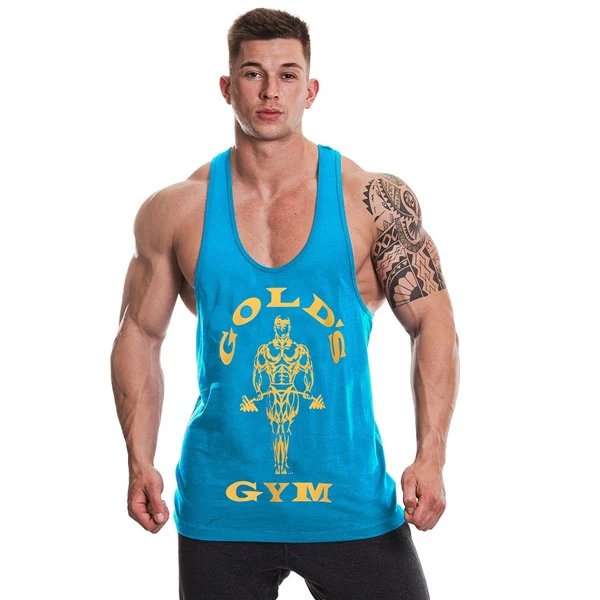 Gold's Gym STRINGER TANK TOP, Turquoise/Yellow