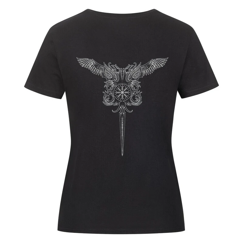 Nordische Klinge - Damenshirt Backprint