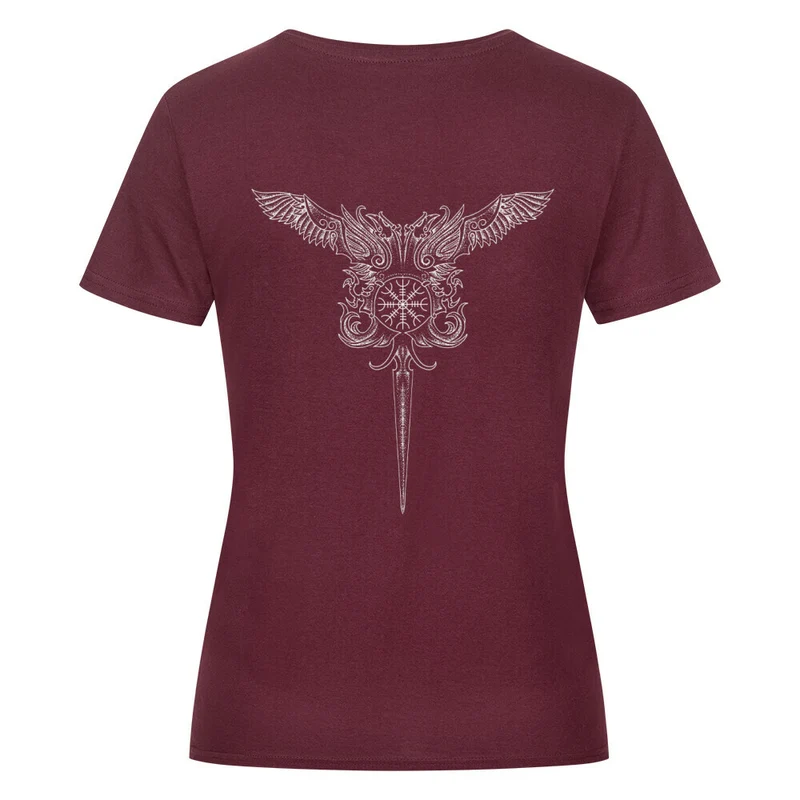 Nordische Klinge - Damenshirt Backprint