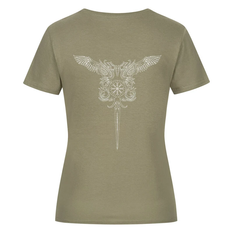 Nordische Klinge - Damenshirt Backprint