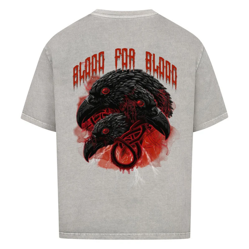 Blood for Blood - Oversized Premium Shirt Unisex Backprint