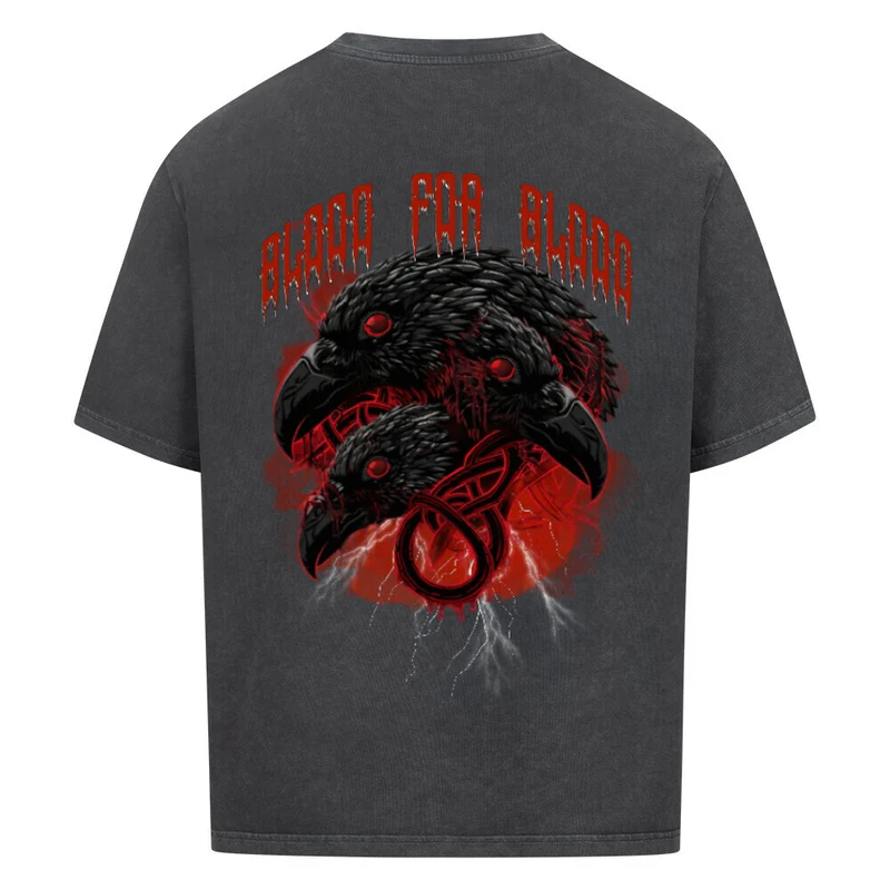 Blood for Blood - Oversized Premium Shirt Unisex Backprint