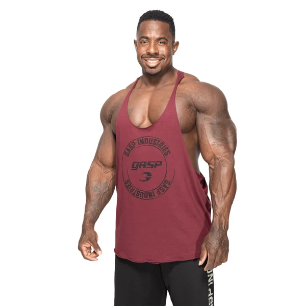 GASP STRINGER TANK TOP, Maroon