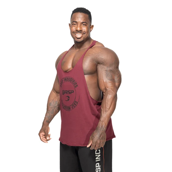 GASP STRINGER TANK TOP, Maroon