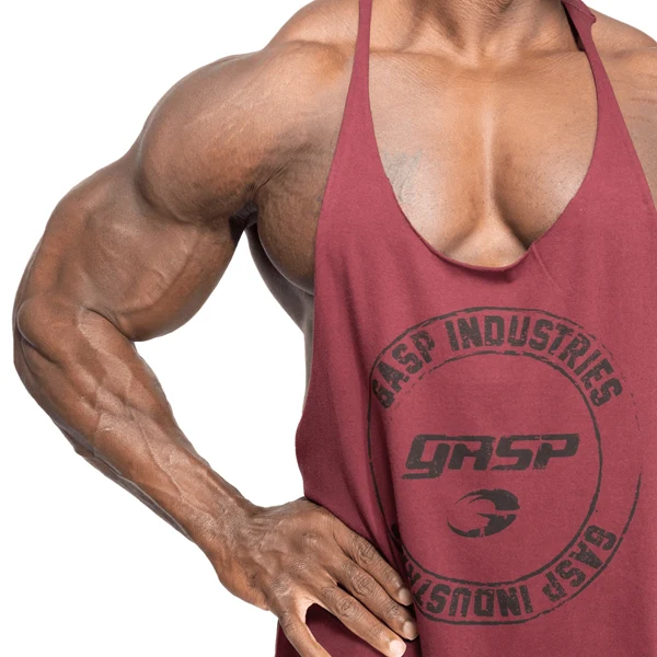 GASP STRINGER TANK TOP, Maroon