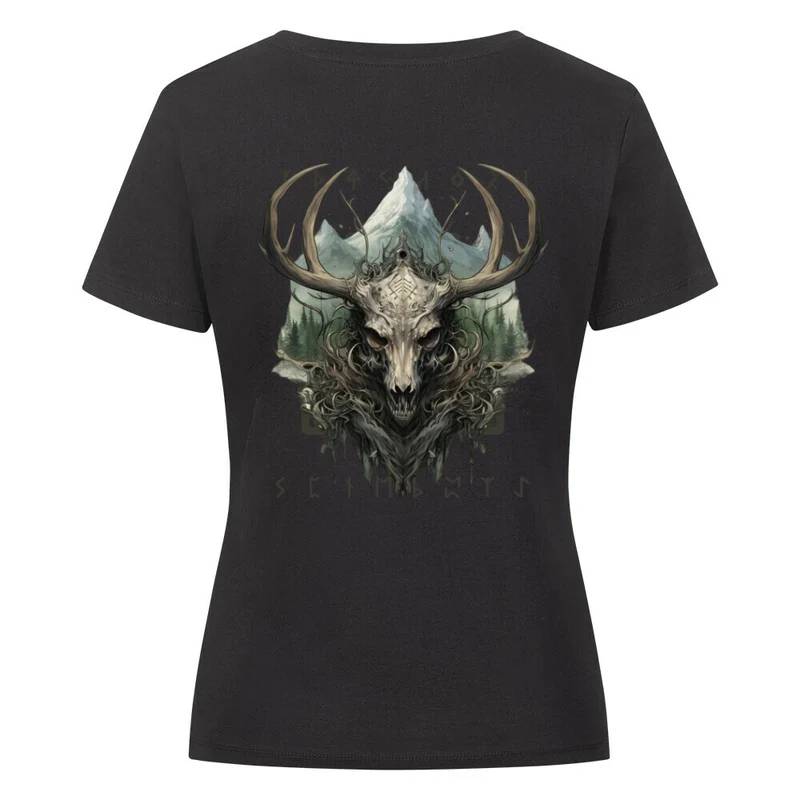 Eikthyrnir - Damen Premiumshirt Backprint