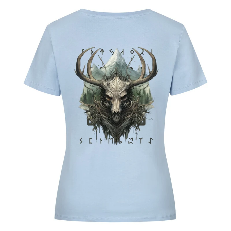 Eikthyrnir - Damen Premiumshirt Backprint