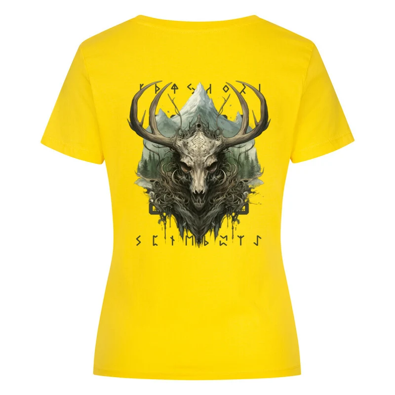 Eikthyrnir - Damen Premiumshirt Backprint