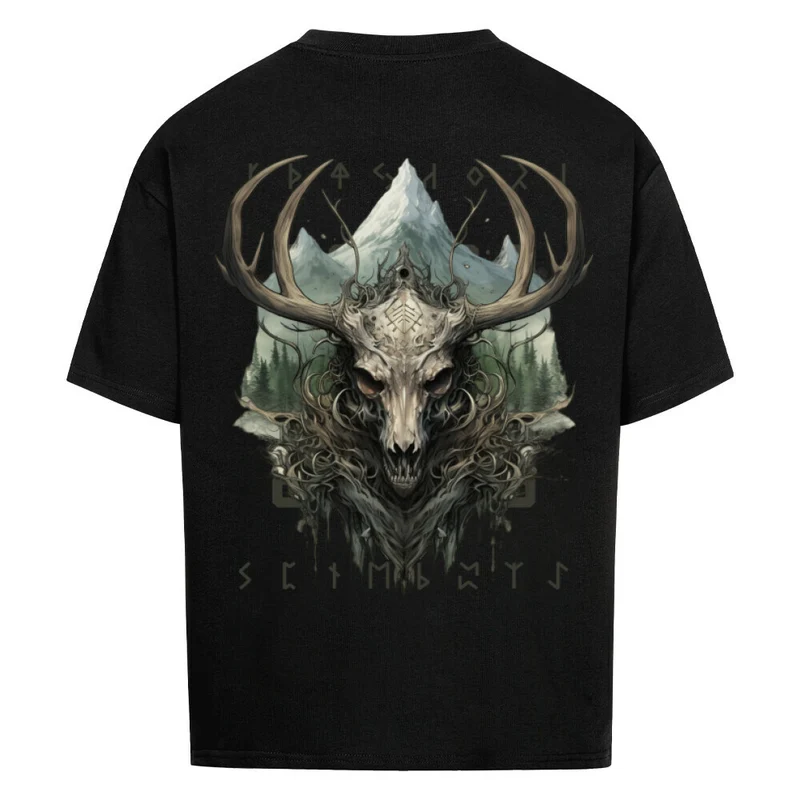 Eikthyrnir - Premiumshirt Oversized Shirt Unisex Backprint