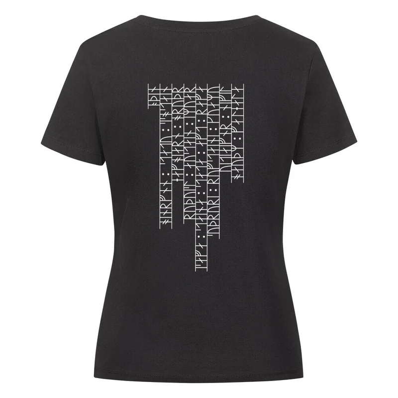 Runenrücken - Damen Premiumshirt Backprint