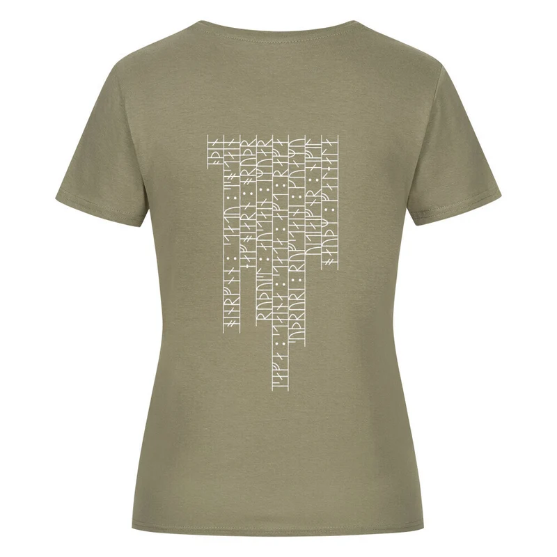 Runenrücken - Damenshirt Backprint