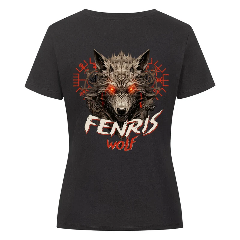 Fenriswolf - Damen Premiumshirt Backprint