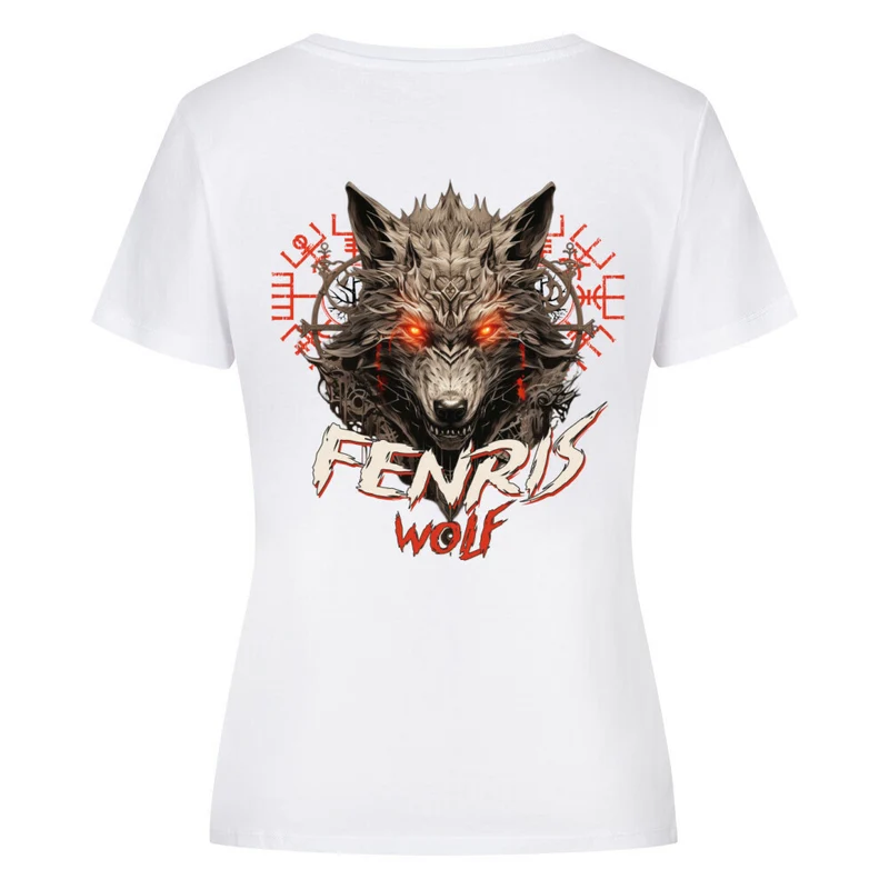 Fenriswolf - Damen Premiumshirt Backprint