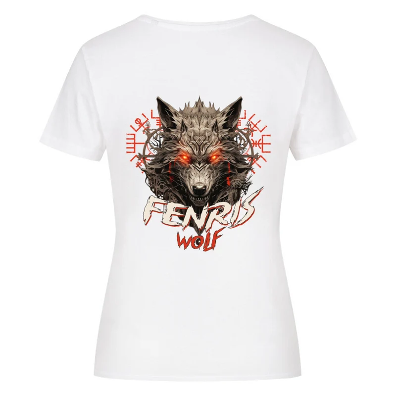 Fenriswolf - Damenshirt Backprint