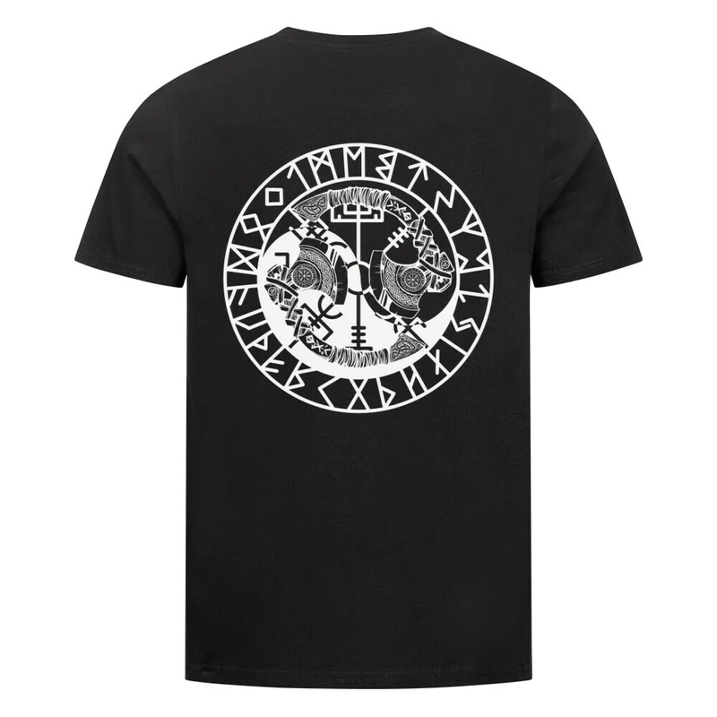 Axtzwillinge - Herren Premiumshirt Backprint