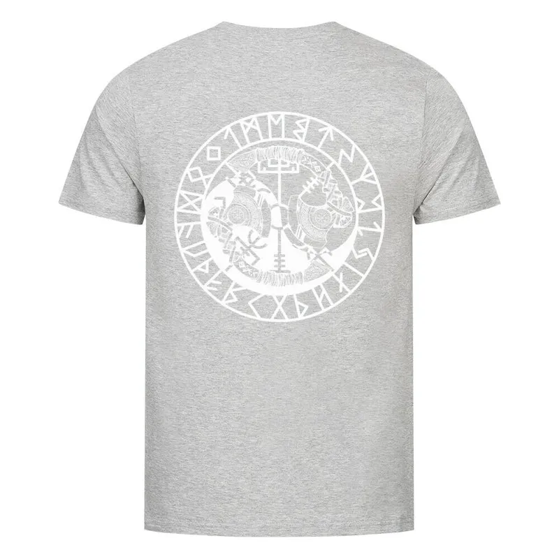 Axtzwillinge - Herren Premiumshirt Backprint