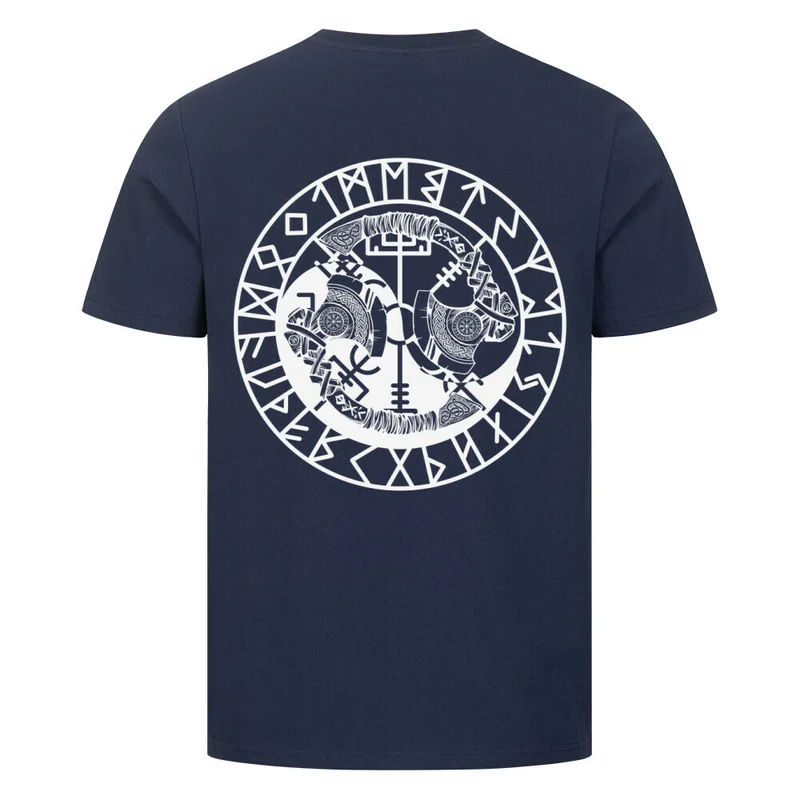 Axtzwillinge - Herren Shirt Backprint