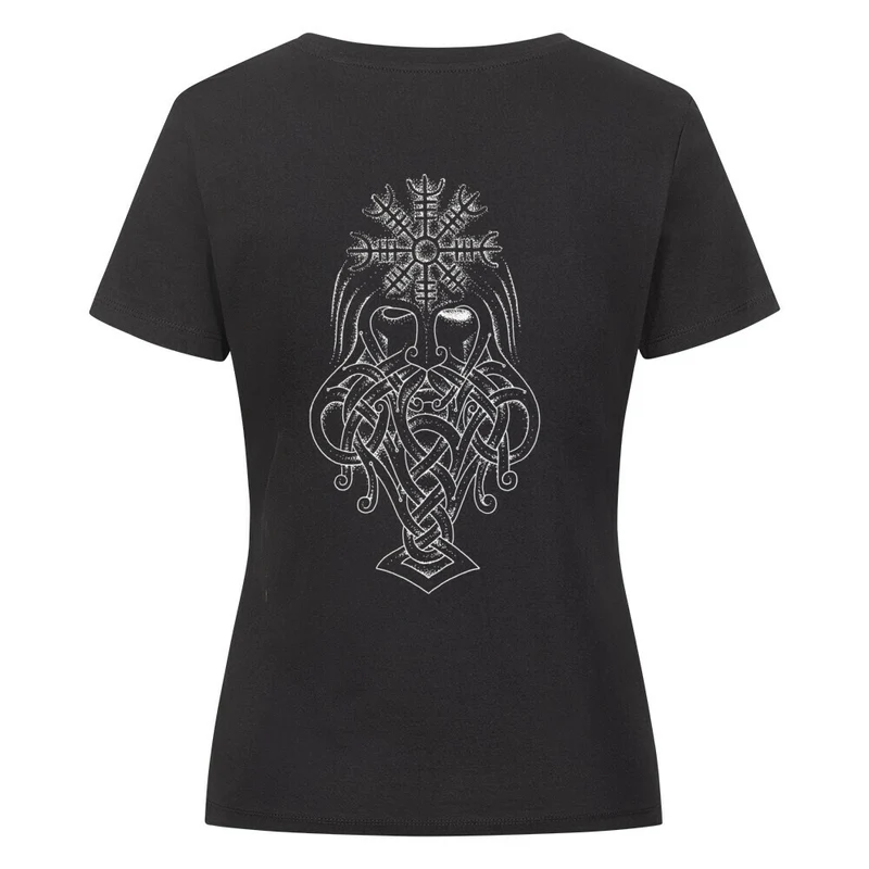 Aegishjalmur - Damen Premiumshirt Backprint