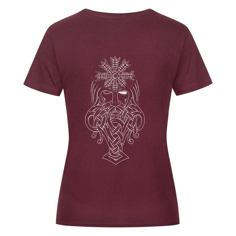 Aegishjalmur - Damenshirt Backprint
