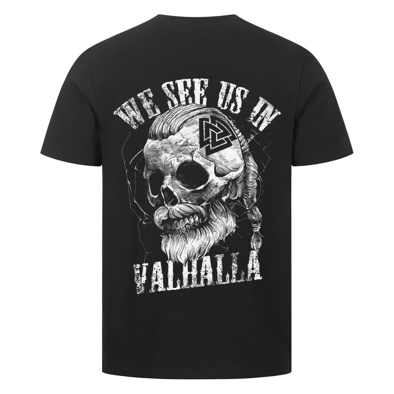 See us in Valhalla - Herren Shirt Backprint