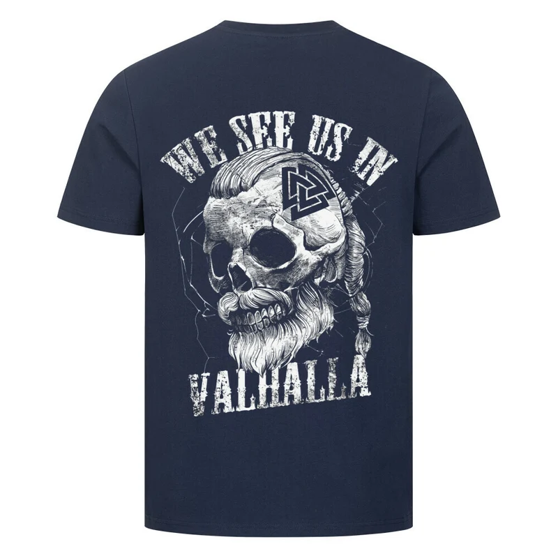 See us in Valhalla - Herren Shirt Backprint