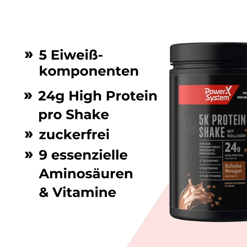 5K Protein Shake Schoko Nougat - 360g