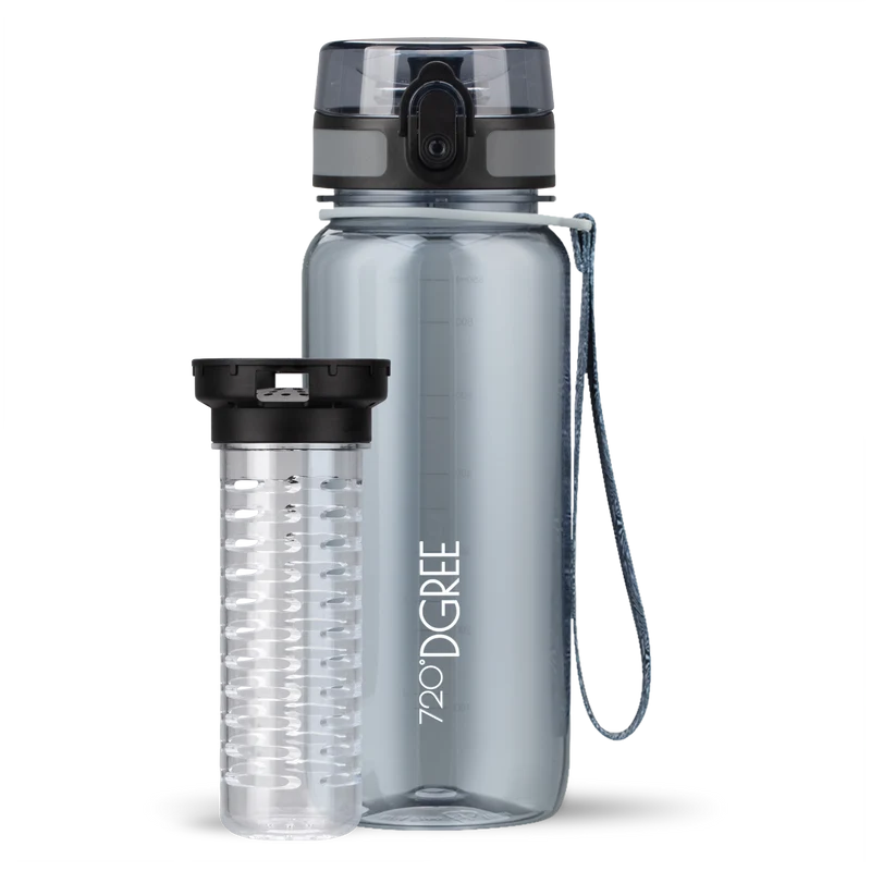 uberBottle Trinkflasche | crystalClear Fruchtbehälter