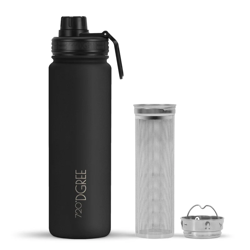 noLimit | Isolier Trinkflasche mit Edelstahlsieb und Sportdeckel