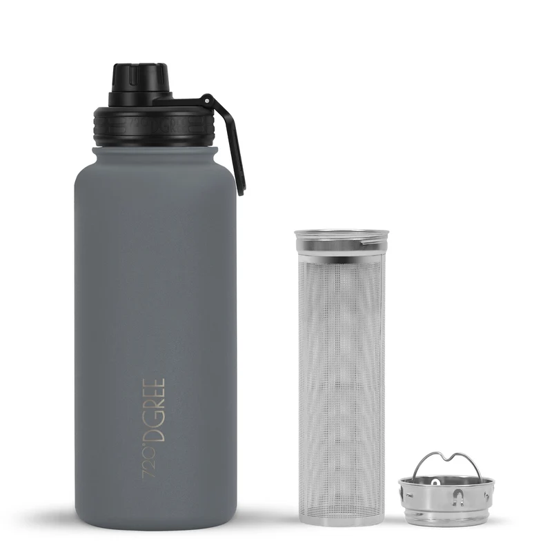 noLimit | Isolier Trinkflasche mit Edelstahlsieb und Sportdeckel