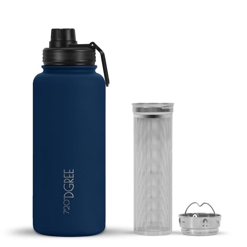 noLimit | Isolier Trinkflasche mit Edelstahlsieb und Sportdeckel