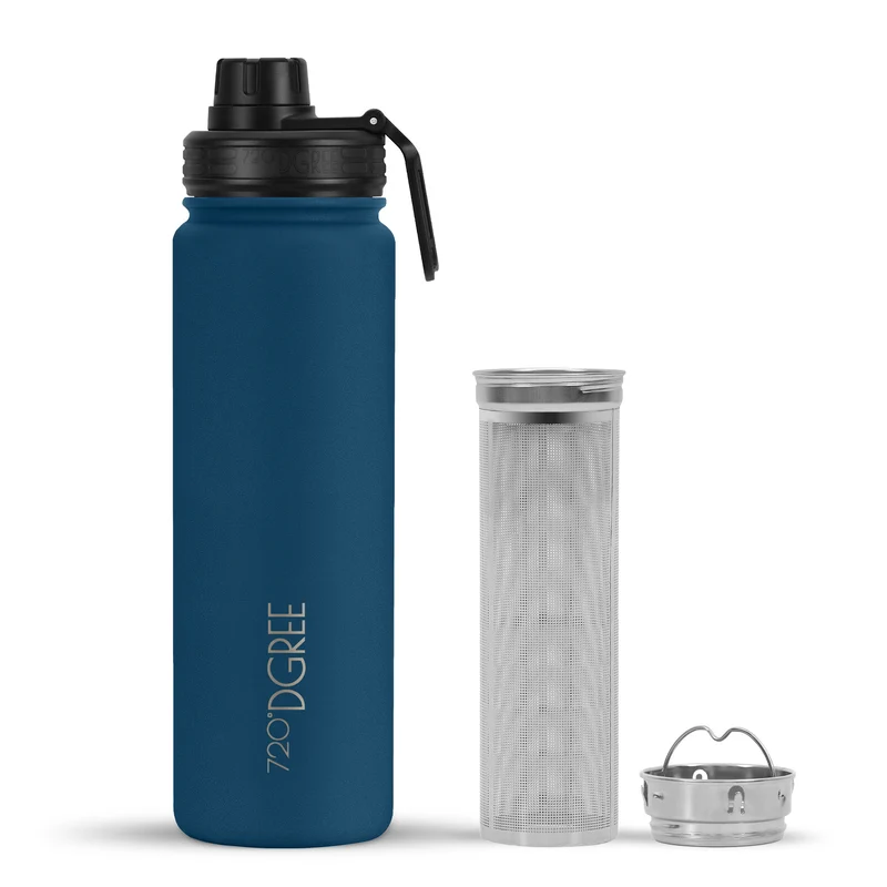noLimit | Isolier Trinkflasche mit Edelstahlsieb und Sportdeckel