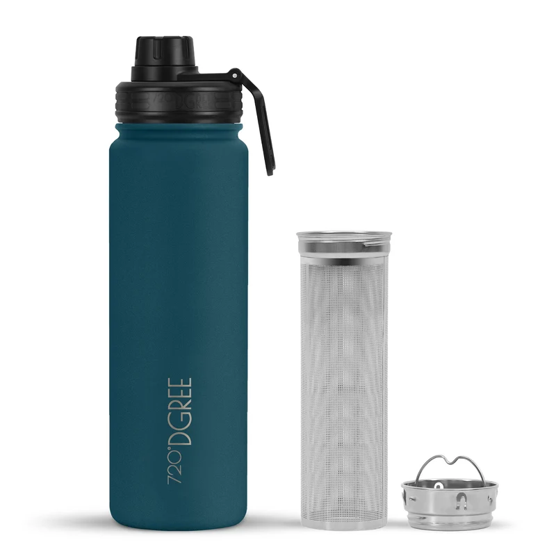 noLimit | Isolier Trinkflasche mit Edelstahlsieb und Sportdeckel