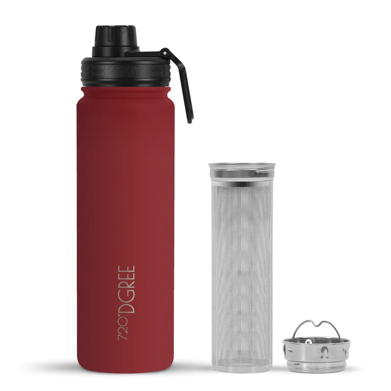 noLimit | Isolier Trinkflasche mit Edelstahlsieb und Sportdeckel