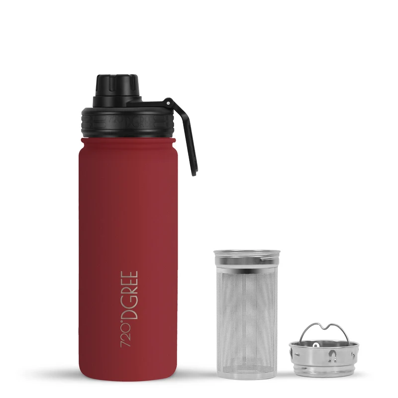 noLimit | Isolier Trinkflasche mit Edelstahlsieb und Sportdeckel