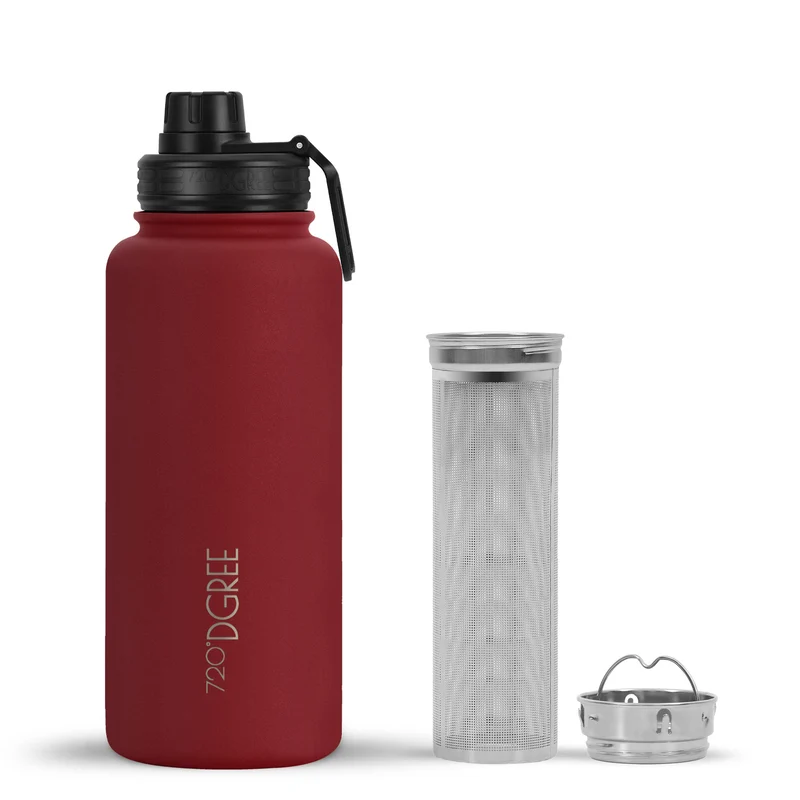 noLimit | Isolier Trinkflasche mit Edelstahlsieb und Sportdeckel