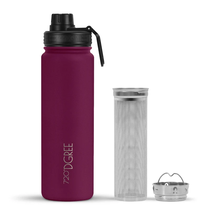 noLimit | Isolier Trinkflasche mit Edelstahlsieb und Sportdeckel